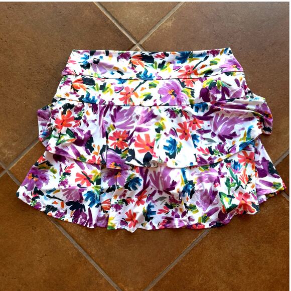 Dona Jo Athletic Skort w Floral Print and Ruffles for Golf, Netball size XL/3 - Picture 11 of 11